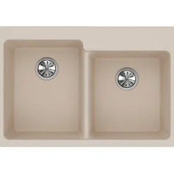 Elkay Classic 33" Quartz Kitchen Sink, 50/50 Double Bowl, Putty, ELG250RPT0