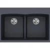 Elkay Classic 33" Quartz Kitchen Sink, 50/50 Double Bowl, Dusk Gray, ELGDLB3322GY0