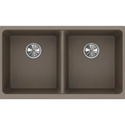 Elkay Classic 33" Quartz Kitchen Sink, 50/50 Double Bowl, Greige, ELGU3322GR0