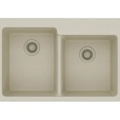 Elkay Classic 33" Quartz Kitchen Sink, 50/50 Double Bowl, Bisque, ELG250RBQ0