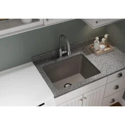 Elkay Classic 25" Quartz Laundry Sink, Greige, ELGU251912PDGR0