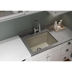 Elkay Classic 25" Quartz Laundry Sink, Bisque, ELGU251912PDBQ0