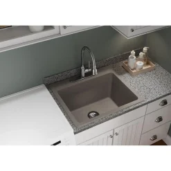Elkay Classic 25" Quartz Laundry Sink, Greige, ELG252212PDGR0