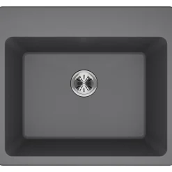 Elkay Classic 25" Quartz Laundry Sink, Greystone, ELG252212PDGS0