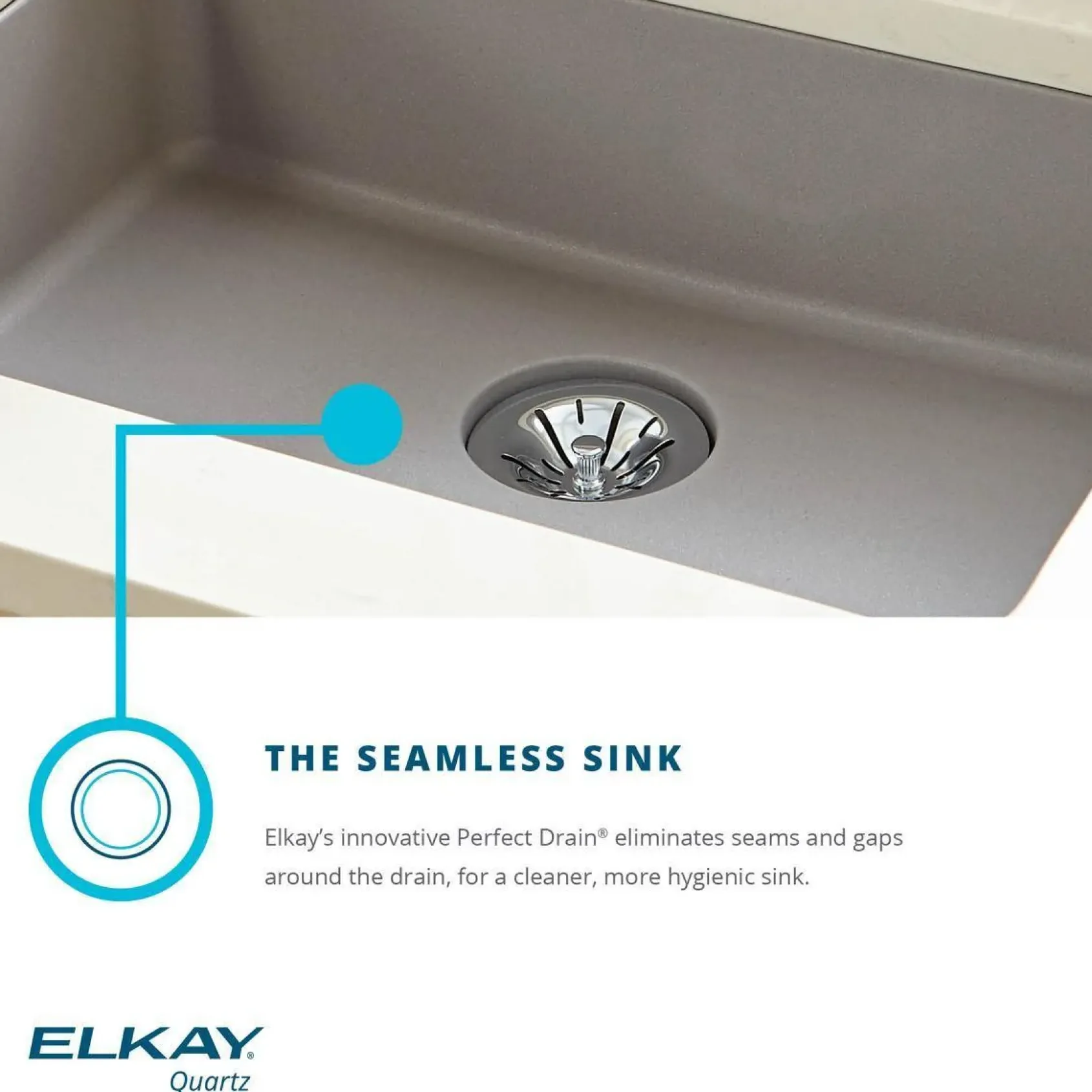 Elkay Classic 25" Quartz Laundry Sink, Putty, ELGU251912PDPT0