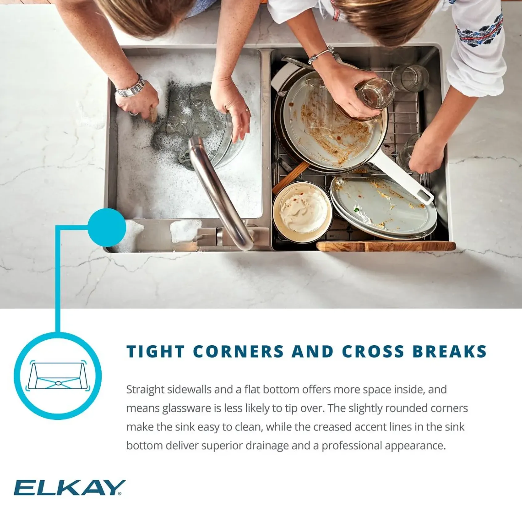 Elkay Crosstown 17" Rectangle Stainless Steel ADA Bar/Prep Sink, Polished Satin, 18 Gauge, ECTRUAD151550