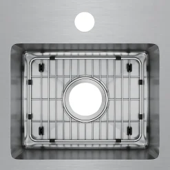 Elkay Crosstown 15" Stainless Steel Bar Sink Kit, Polished Satin, 1 Faucet Hole, ECTSR15159TBG1