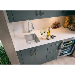 Elkay Crosstown 14" Stainless Steel Bar Sink, Polished Satin, ECTRU12179T