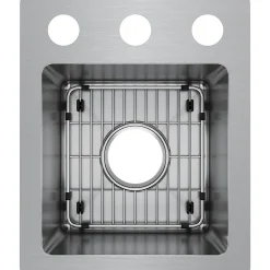 Elkay Crosstown 13" Stainless Steel Bar Sink Kit, Polished Satin, ECTSR13169TBG3