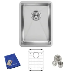 Elkay Crosstown 14" Stainless Steel Bar Sink, Polished Satin, ECTRU12179TC