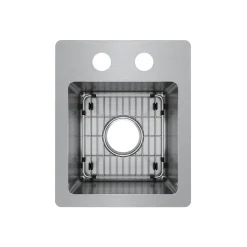 Elkay Crosstown 13" Stainless Steel Bar Sink Kit, Polished Satin, ECTSR13169TBG2