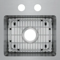 Elkay Crosstown 15" Stainless Steel Bar Sink Kit, Polished Satin, 2 Faucet Holes, ECTSR15159TBG2