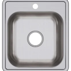 Elkay Dayton 17" Stainless Steel Bar Sink, Satin, 1 Faucet Hole, D117191
