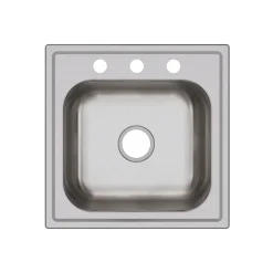 Elkay Dayton 20" Stainless Steel Laundry Sink, Premium Highlighted Satin, 3 Faucet Hole, DPC12020103