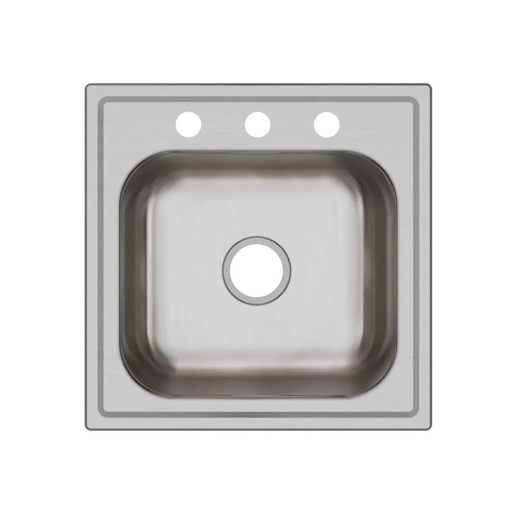 Elkay Dayton 20" Stainless Steel Laundry Sink, Premium Highlighted Satin, 3 Faucet Hole, DPC12020103