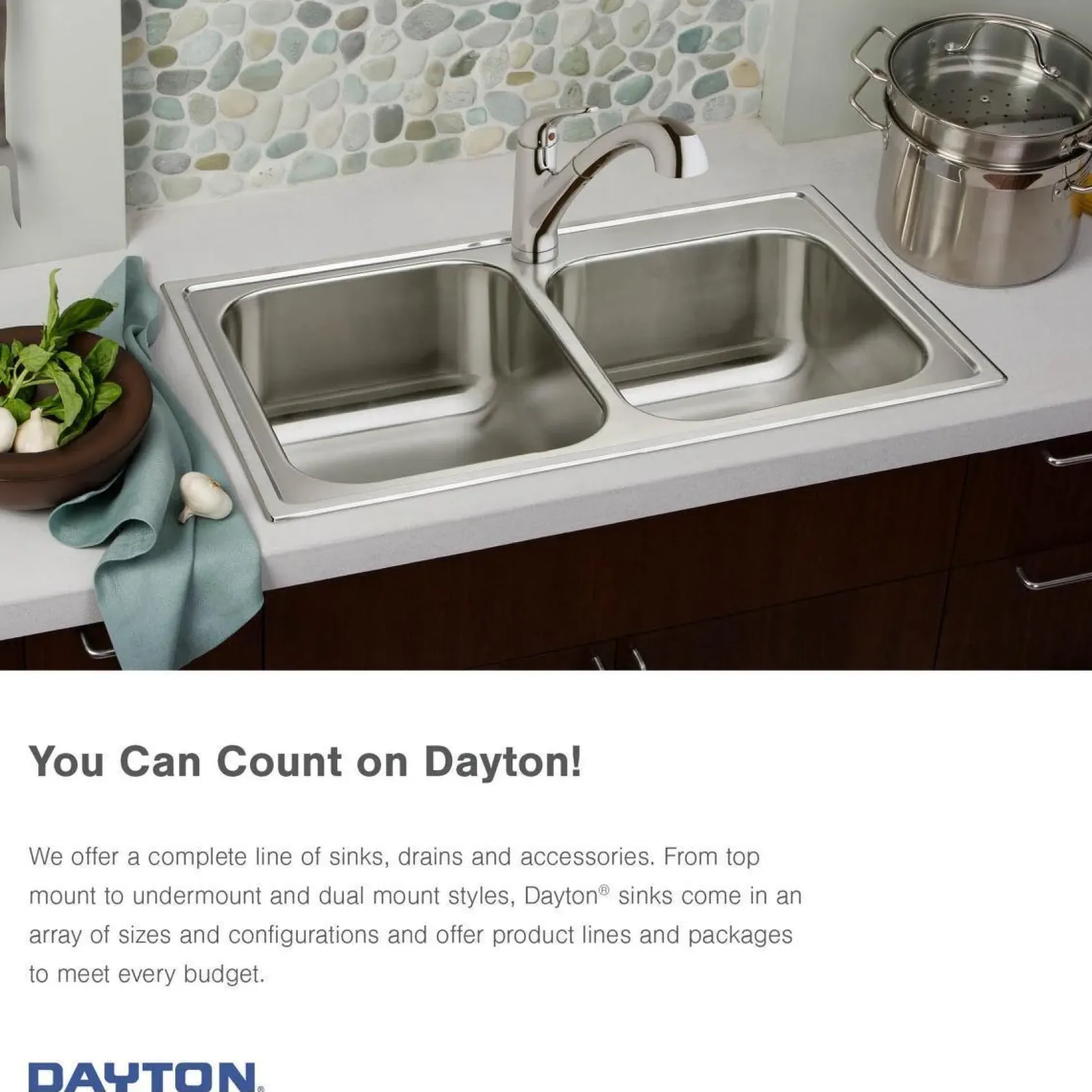 Elkay Dayton 20" Stainless Steel Laundry Sink, Premium Highlighted Satin, 1 Faucet Hole, DPC12020101