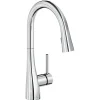 Elkay Forward Only Lever Handle Pull-down Spray Spout Brass ADA Kitchen Faucet, Chrome, LKGT4083CR