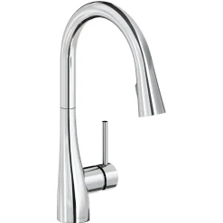 Elkay Forward Only Lever Handle Pull-down Spray Spout Brass ADA Kitchen Faucet, Chrome, LKGT4083CR