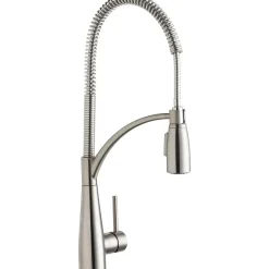 Elkay LKAV4061LS Avado Single Hole Kitchen Faucet with Semi-Professional Spout Forward Only Lever Handle Lustrous Steel