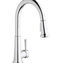 Elkay LK6000CR Everyday Single Hole Deck Mount Kitchen Faucet with Pull-down Spray Forward Only Lever Handle Chrome