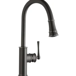 Elkay LKEC2031AS Explore Single Hole Kitchen Faucet with Pull-down Spray and Forward Only Lever Handle Antique Steel