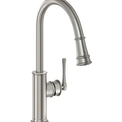 Elkay LKEC2031LS Explore Single Hole Kitchen Faucet with Pull-down Spray and Forward Only Lever Handle Lustrous Steel