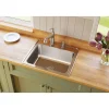 Elkay Lustertone 25" Stainless Steel Kitchen Sink, 18 Gauge, Lustrous Satin, 2 Faucet Hole, DLR2522102
