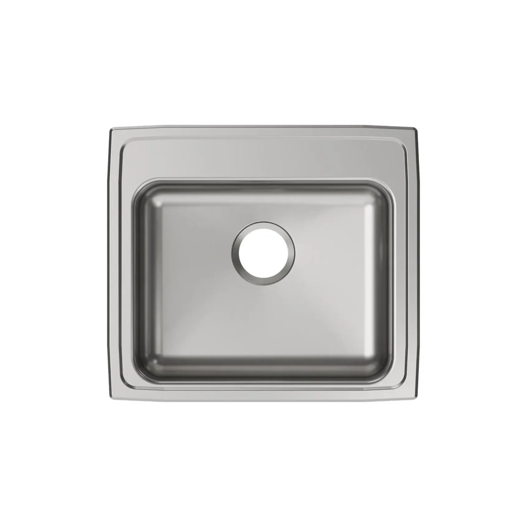 Elkay Lustertone Classic 22" Drop In/Topmount Stainless Steel ADA Kitchen Sink, Lustrous Satin, 18 Gauge, LRAD2219650