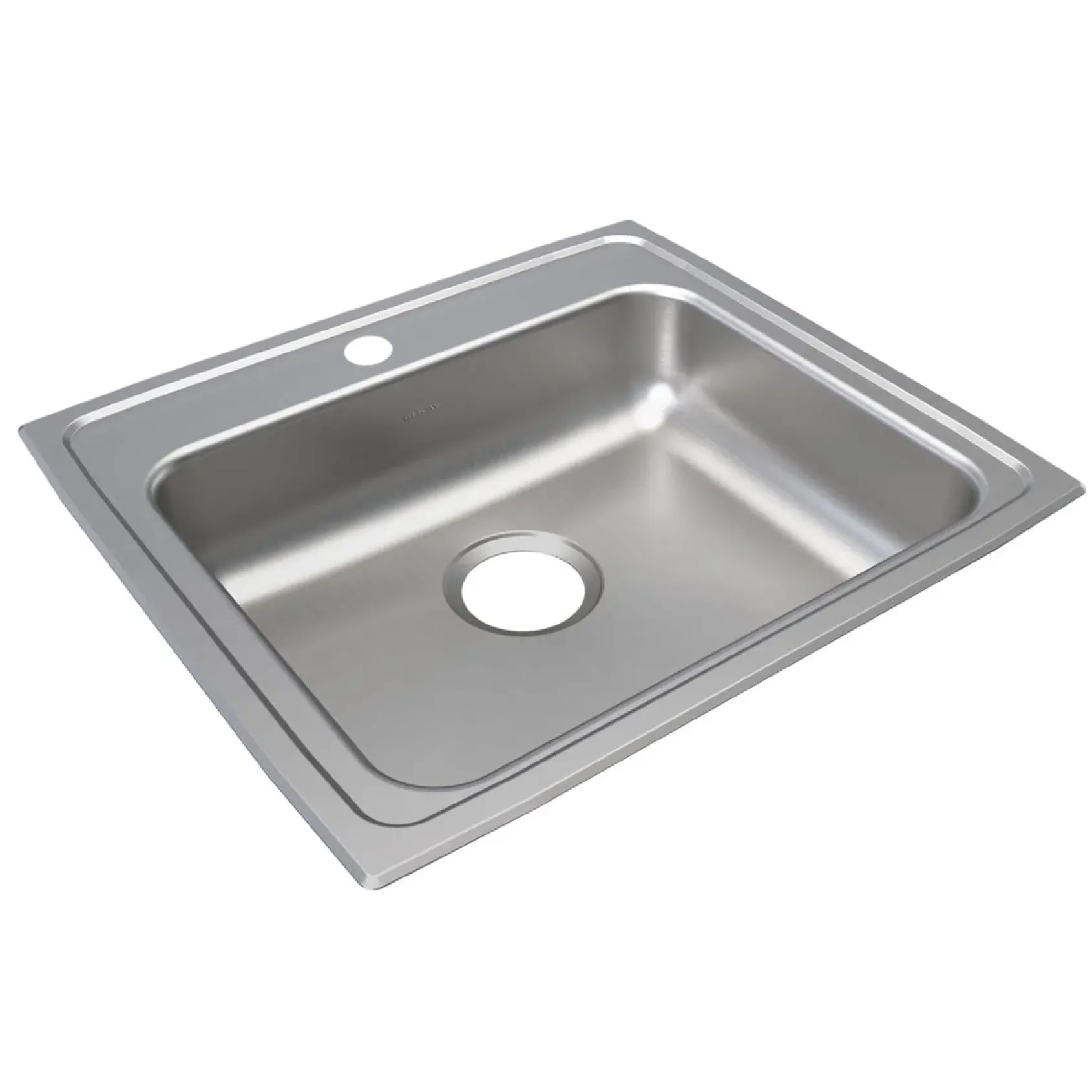 Elkay Lustertone Classic 22" Drop In/Topmount Stainless Steel ADA Kitchen Sink, Lustrous Satin, 4 Faucet Holes, LRAD2219604