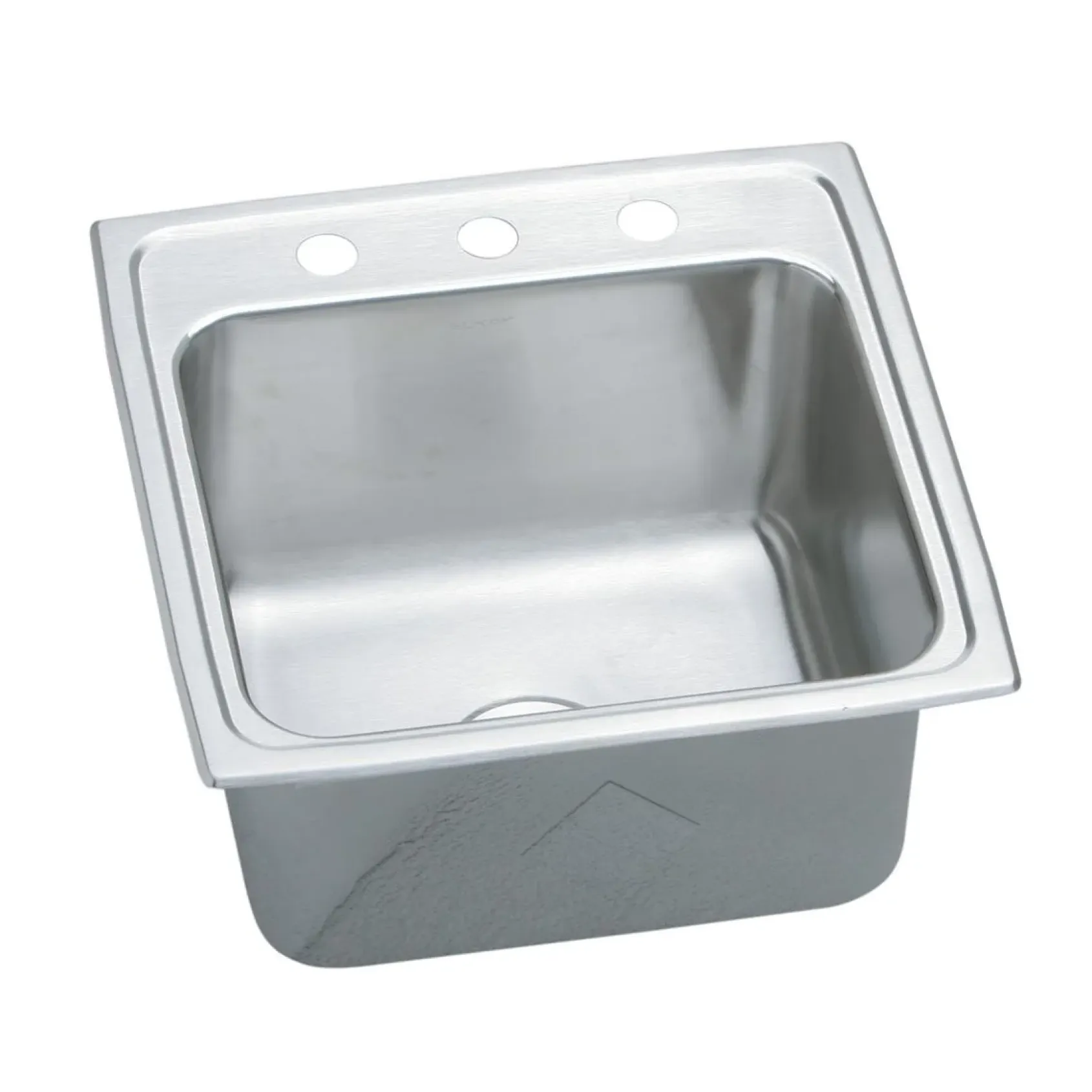 Elkay Lustertone Classic 20" Drop In/Topmount Stainless Steel Laundry Sink, 3 Faucet Holes, DLRQ1919103