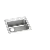 Elkay Lustertone Classic 22" Drop In/Topmount Stainless Steel ADA Kitchen Sink, Lustrous Satin, 1 Faucet Hole, LRAD221955L1