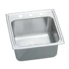Elkay Lustertone Classic 20" Drop In/Topmount Stainless Steel Laundry Sink, 1 Faucet Hole, DLRQ1919101