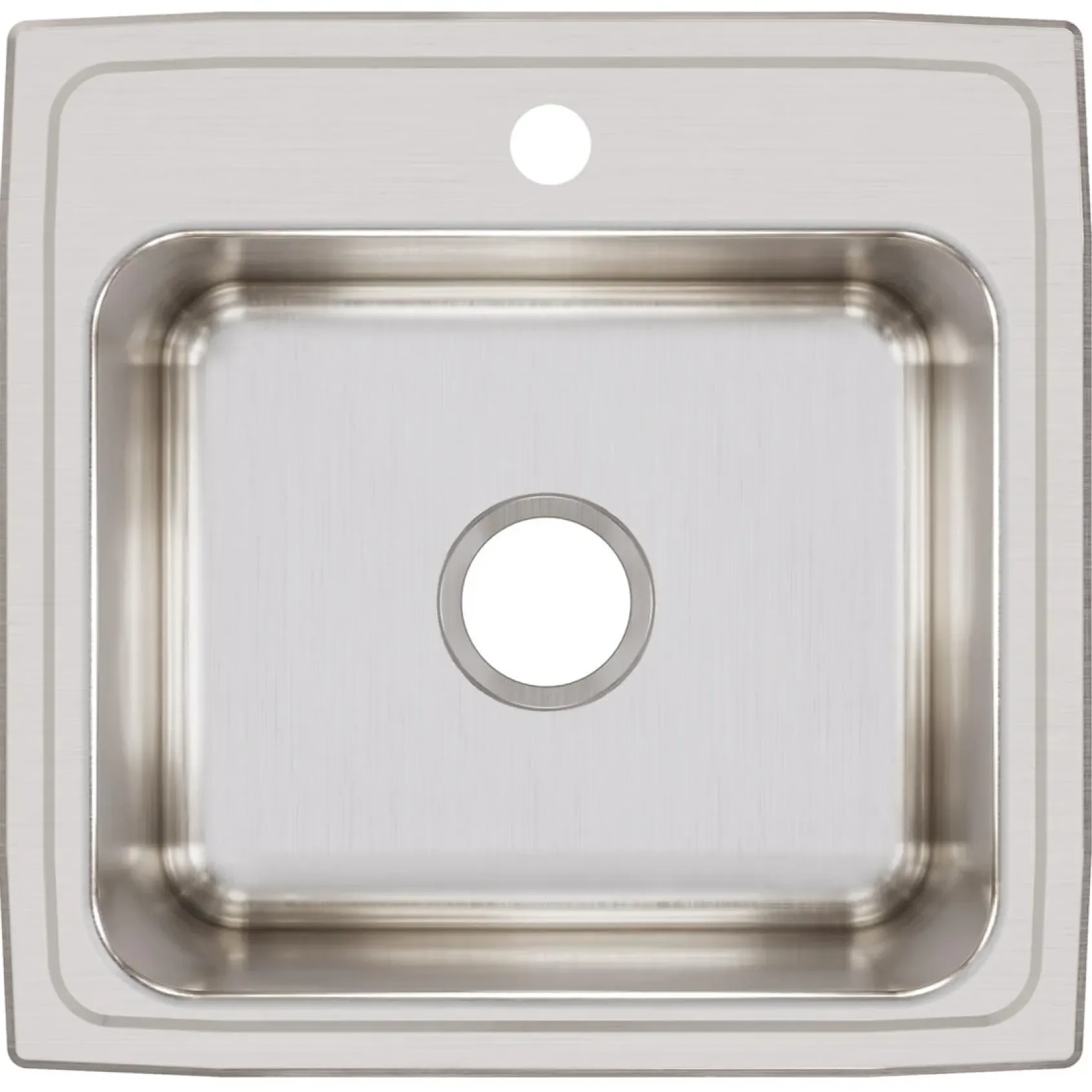Elkay Lustertone Classic 20" Drop In/Topmount Stainless Steel Laundry Sink, 1 Faucet Hole, DLRQ1919101