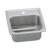 Elkay Lustertone Classic 15" Rectangular Stainless Steel ADA Bar/Prep Sink, 3 Faucet Holes, BLRQ15603