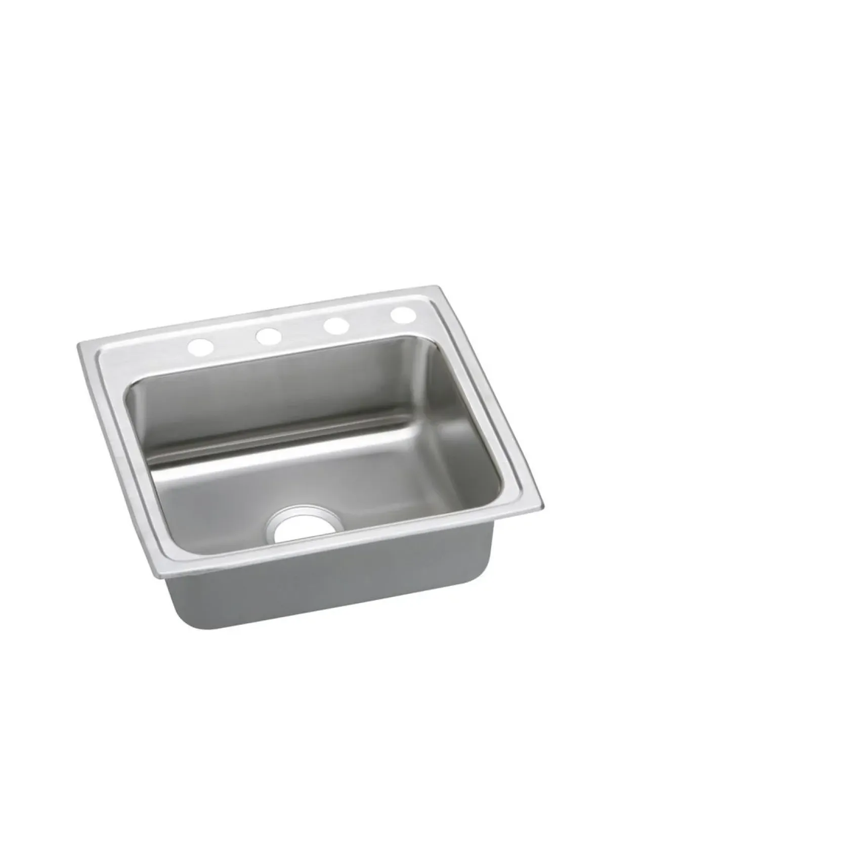 Elkay Lustertone Classic 22" Drop In/Topmount Stainless Steel ADA Kitchen Sink, Lustrous Satin, 1 Faucet Hole, LRADQ2219601