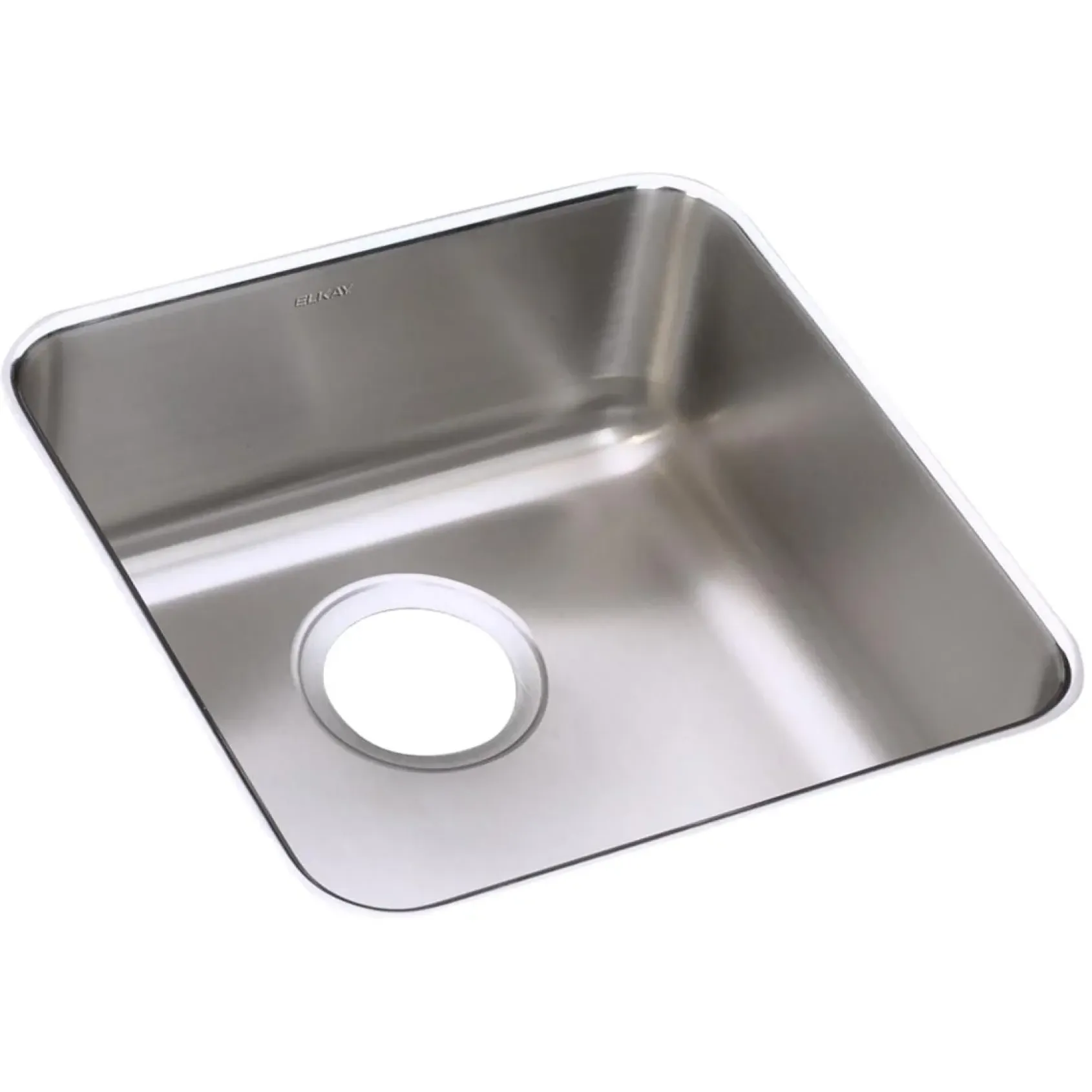 Elkay Lustertone Classic 17" Undermount Stainless Steel ADA Kitchen Sink, Lustrous Satin, 18 Gauge, ELUHAD141450