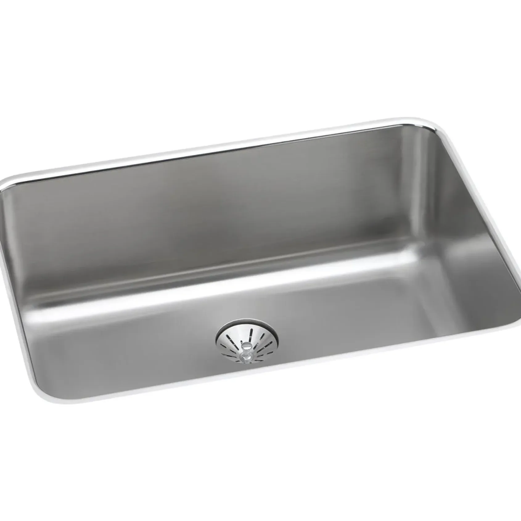 Elkay Lustertone Classic 27" Stainless Steel Kitchen Sink, 18 Gauge, Lustrous Satin, ELUH241610PD