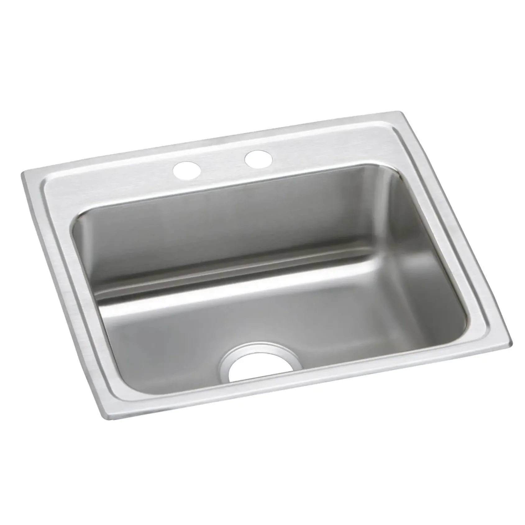 Elkay Lustertone Classic 22" Drop In/Topmount Stainless Steel ADA Kitchen Sink, Lustrous Satin, 1 Faucet Hole, LRAD2219401