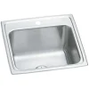 Elkay Lustertone Classic 20" Drop In/Topmount Stainless Steel Laundry/Utility Sink, Lustrous Satin, 1 Faucet Hole, DLR191910PD1