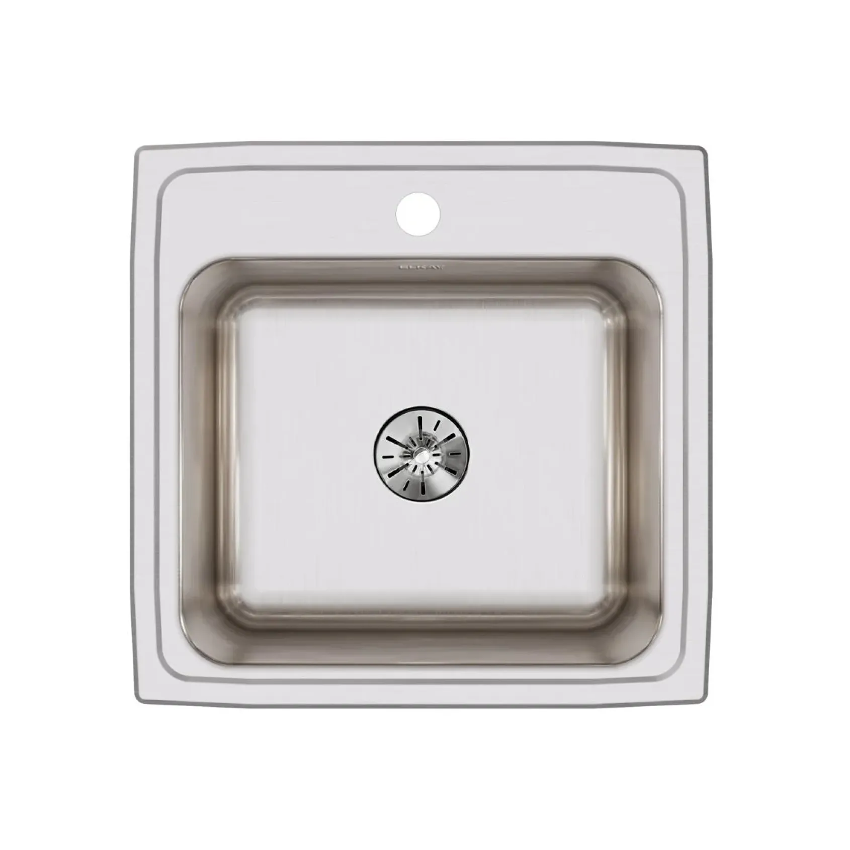 Elkay Lustertone Classic 20" Drop In/Topmount Stainless Steel Laundry/Utility Sink, Lustrous Satin, 1 Faucet Hole, DLR191910PD1