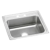 Elkay Lustertone Classic 22" Drop In/Topmount Stainless Steel ADA Kitchen Sink, Lustrous Satin, 1 Faucet Hole, LRAD2219451