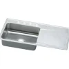 Elkay Lustertone Classic 43" Stainless Steel Kitchen Sink, 18 Gauge, Lustrous Satin, ILGR4322L4
