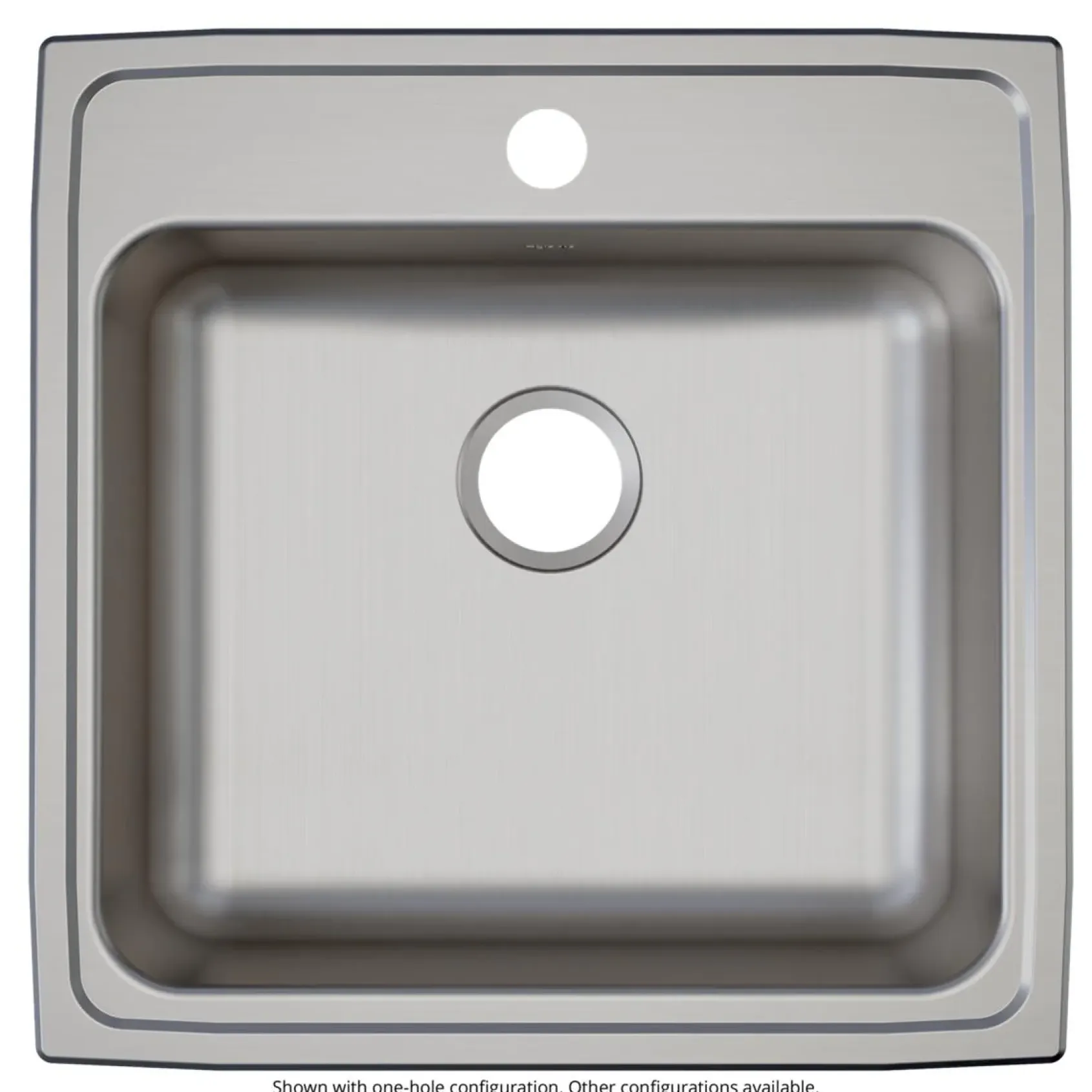 Elkay Lustertone Classic 22" Drop In/Topmount Stainless Steel ADA Kitchen Sink, Lustrous Satin, 4 Faucet Holes, LRAD2222554