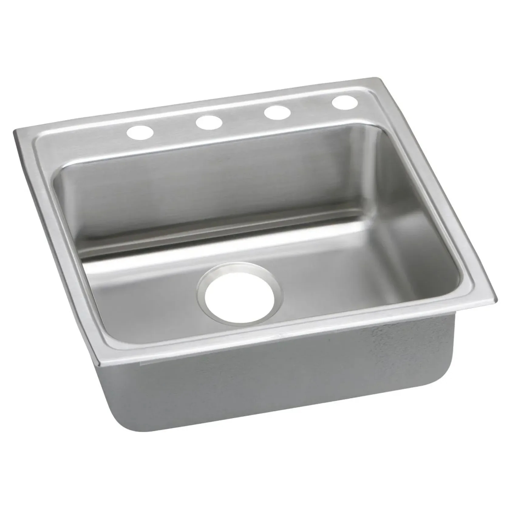 Elkay Lustertone Classic 22" Drop In/Topmount Stainless Steel ADA Kitchen Sink, Lustrous Satin, 1 Faucet Hole, LRADQ2222601