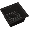 Elkay Quartz Classic 16" Rectangular Quartz Bar/Prep Sink Kit, Black, ELG1616BK0C