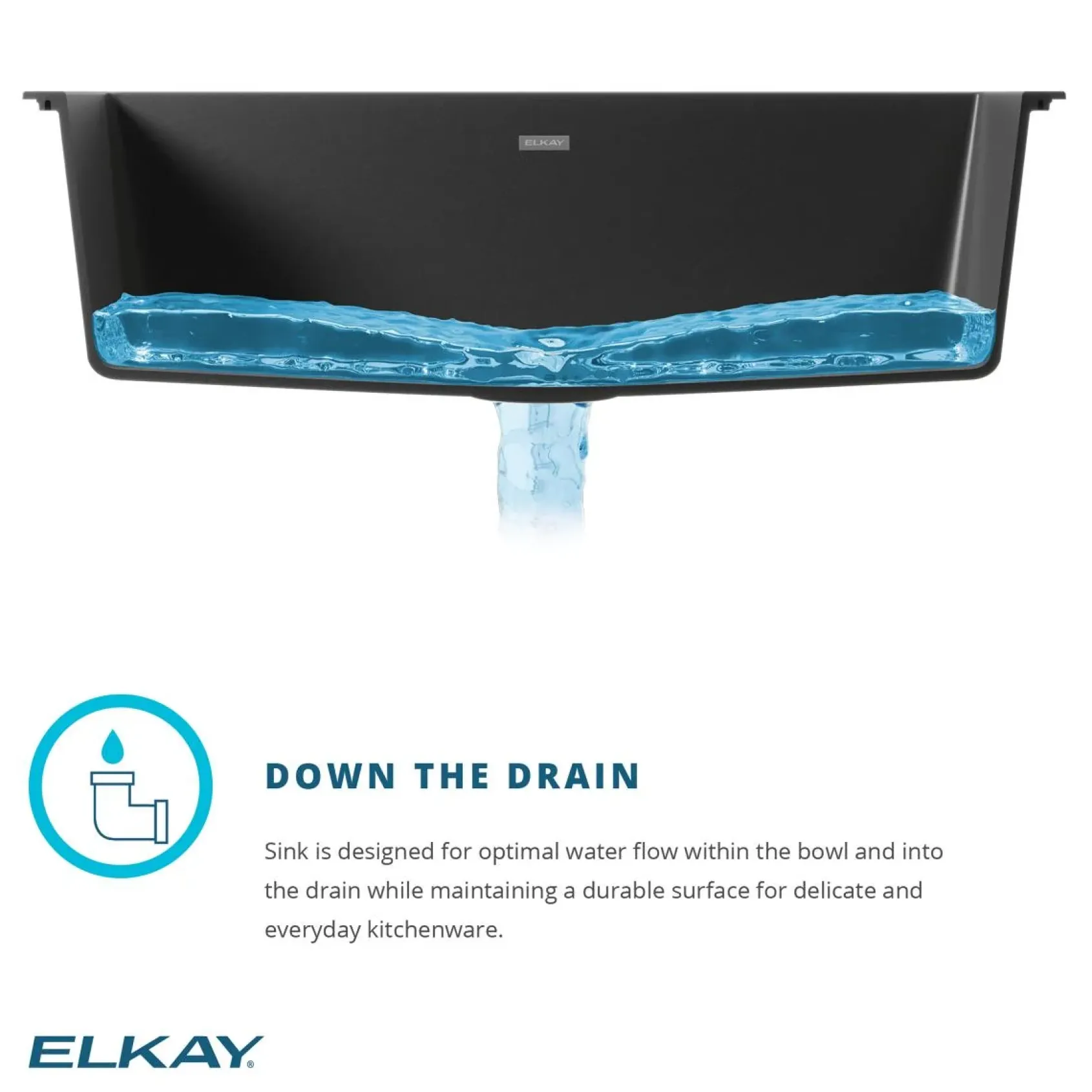 Elkay Quartz Classic 16" Rectangular Quartz Bar/Prep Sink Kit, Black, ELG1616BK0C