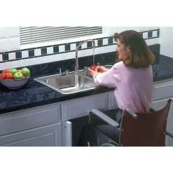 Elkay Celebrity 33" Drop In/Topmount Stainless Steel ADA Kitchen Sink, 50/50 Double Bowl, Brushed Satin, 1 Faucet Hole, GECR33211