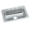 Elkay Celebrity 25" Drop In/Topmount Stainless Steel ADA Kitchen Sink, Brushed Satin, 2 Faucet Holes, GECR25212