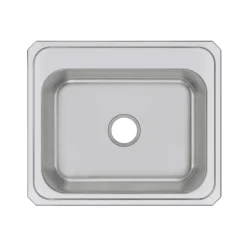 Elkay Celebrity 25" Drop In/Topmount Stainless Steel Kitchen Sink, Brushed Satin, No Faucet Hole, CR25210