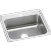 Elkay Celebrity 22" Stainless Steel Kitchen Sink, 20 Gauge, Brushed Satin, 1 Faucet Hole, PSR22191